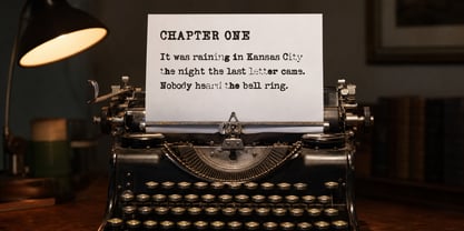 Grungy Old Typewriter Font Poster 6