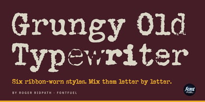 Grungy Old Typewriter Font Poster 1