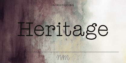 NmHeritage Font Poster 1