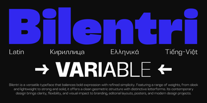 Bilentri Font Poster 2