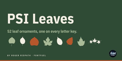 PSI Leaves Font Poster 1