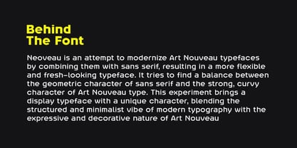 Neoveau Font Poster 2