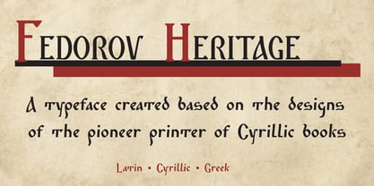 Fedorov Heritage Font Poster 1