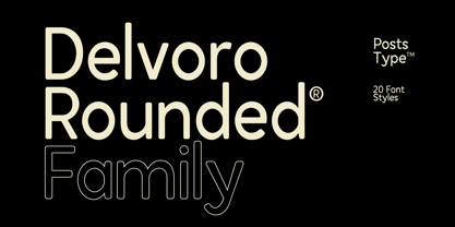 Delvoro Rounded Font Poster 4