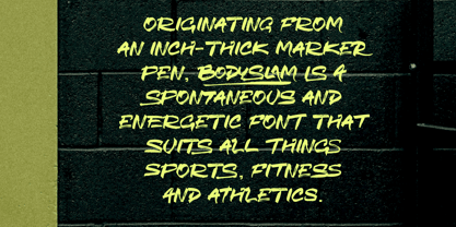Bodyslam Font Poster 2