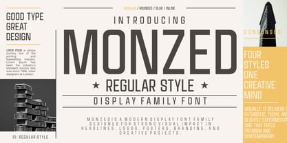 Monzed Font Poster 2