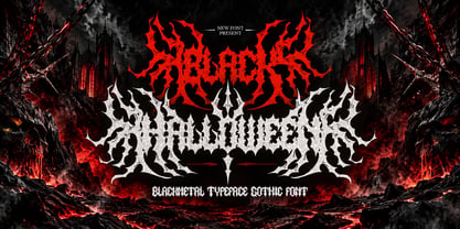 Black Halloween Font Poster 1