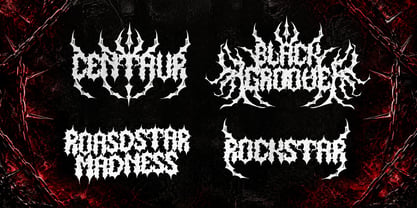 Black Halloween Font Poster 5