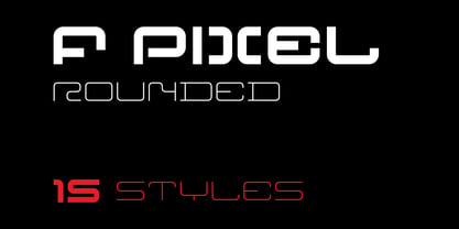 F Pixel Rounded Font Poster 1