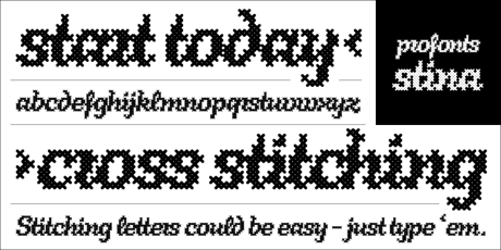 Needlework Font Needle Work Font
