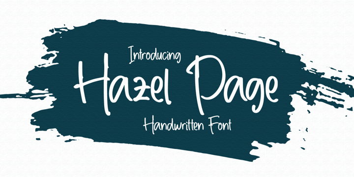 Hazel Page Font Poster 1