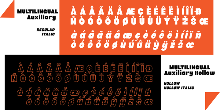 Auxiliary Font Poster 9