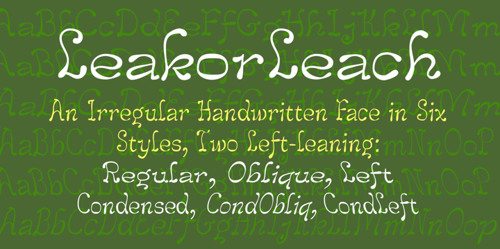 LeakorLeach Font Poster 2