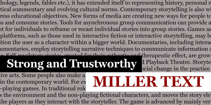 Miller Text Font Poster 2