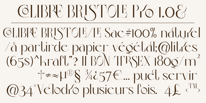 Colibre Bristole Pro Font Poster 7
