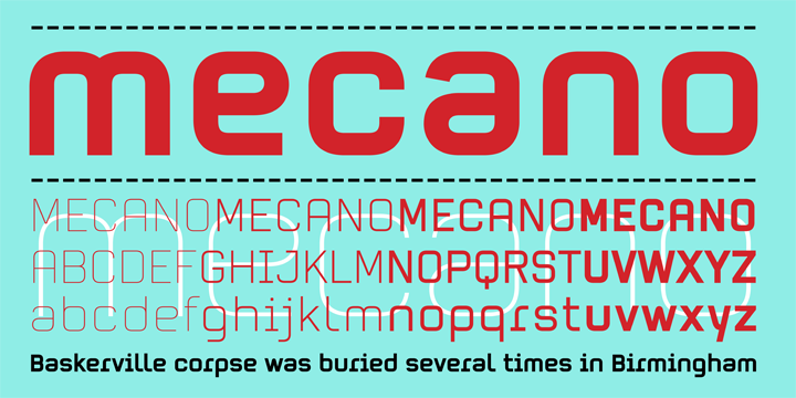 Mecano Font Poster 1