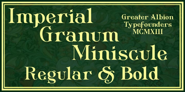 Imperial Granum Font Poster 4