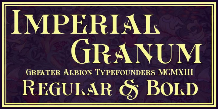 Imperial Granum Font Poster 3