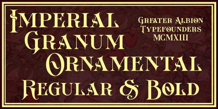 Imperial Granum Font Poster 2