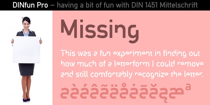DINfun Pro Removed Font Poster 4