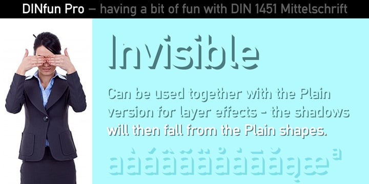 DINfun Pro Effects Font Poster 4