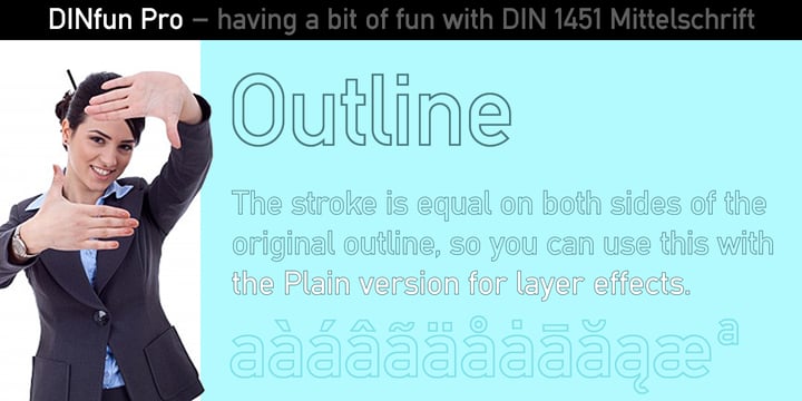 DINfun Pro Effects Font Poster 5