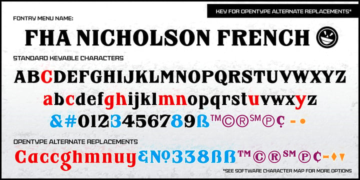 FHA Nicholson French Font Poster 4