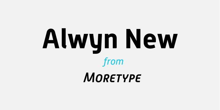 Alwyn New Font Poster 1