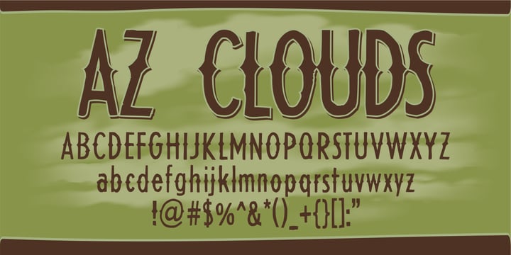 AZ Clouds Font Poster 1