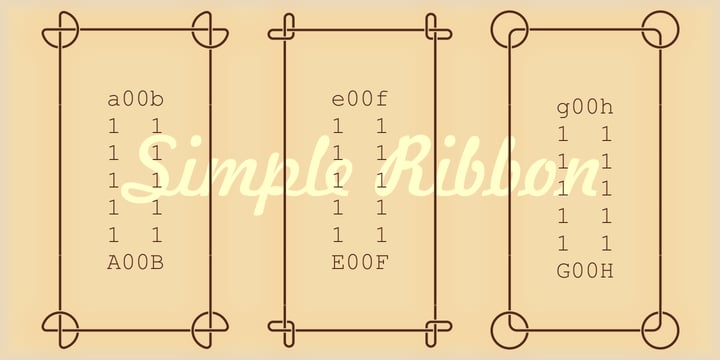 Simple Ribbon Font Poster 2