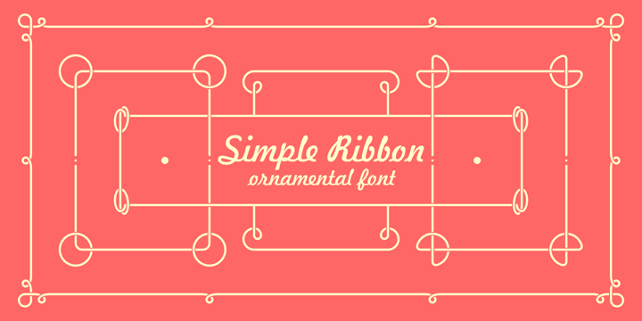 Simple Ribbon Font Poster 1