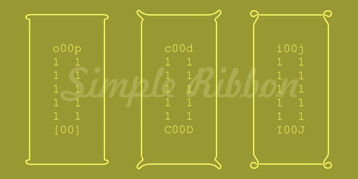 Simple Ribbon Font Poster 5