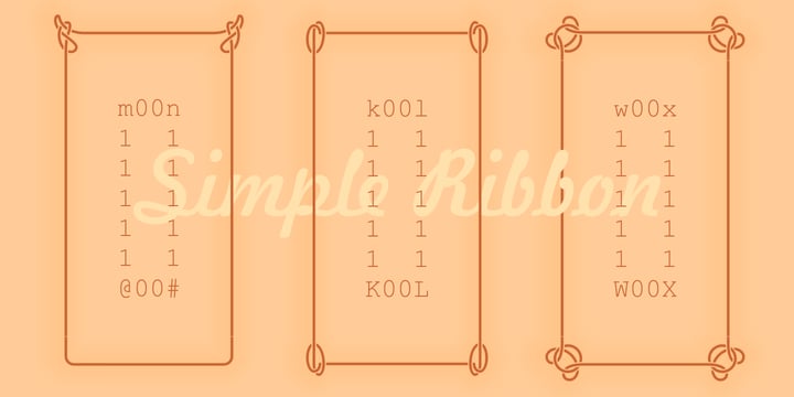 Simple Ribbon Font Poster 3