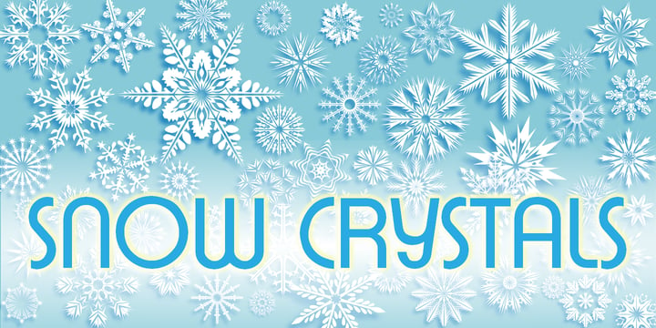 Snow Crystals Font Poster 1
