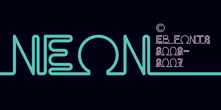EB Neon Font Poster 1