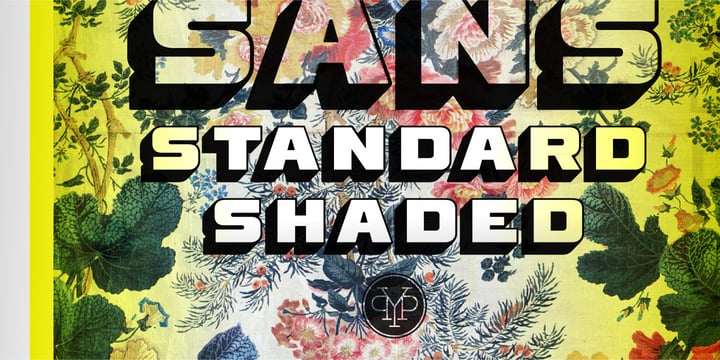 Standard Shaded Sans Font Poster 1