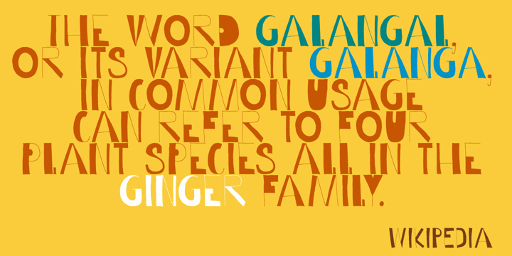 Galangal Font Poster 2