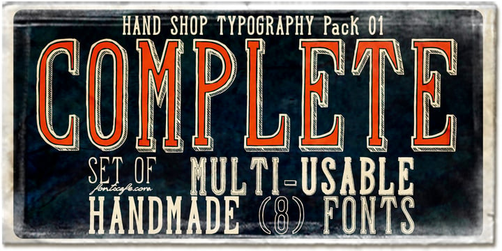 Hand Shop Pack Font Poster 5