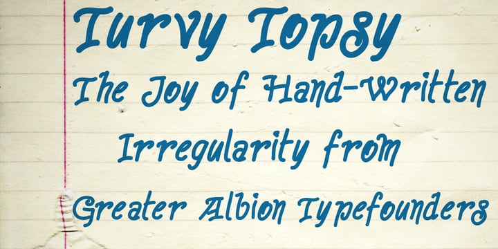 TurvyTopsy Font Poster 1