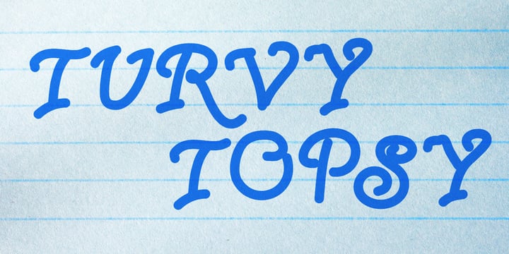TurvyTopsy Font Poster 2