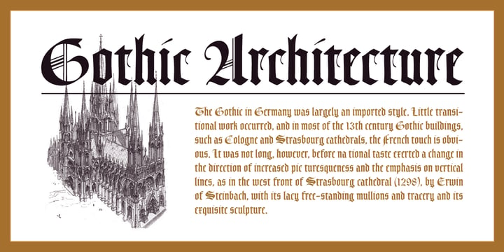 Cal Gothic Textura Font Poster 3