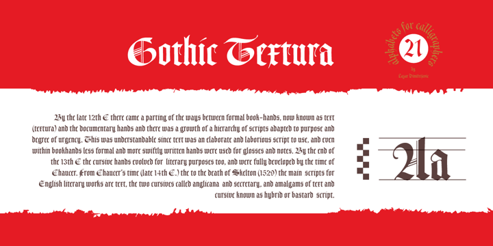 Cal Gothic Textura Font Poster 6