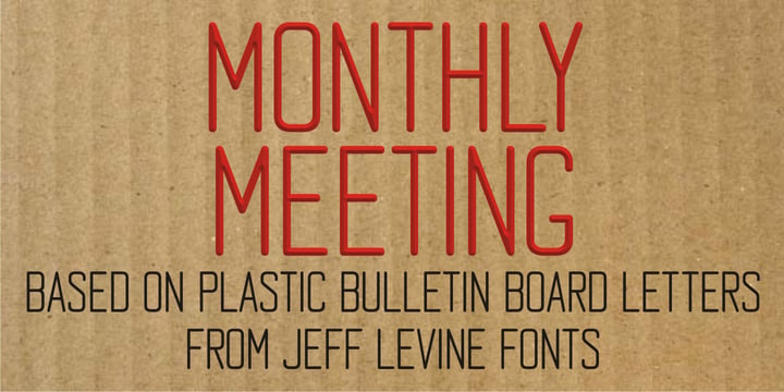 Monthly Meeting JNL Font Poster 1