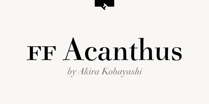FF Acanthus Font Poster 1