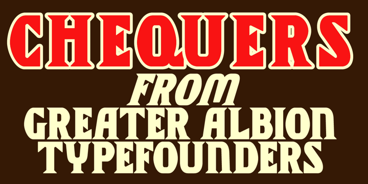 Chequers Font Poster 1