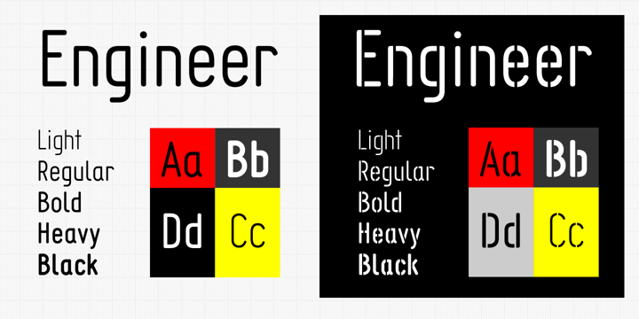 Engineer Font Poster 2