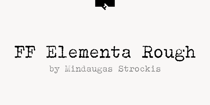 FF Elementa Rough Font Poster 1
