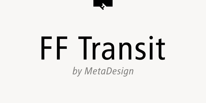FF Transit Font Poster 1