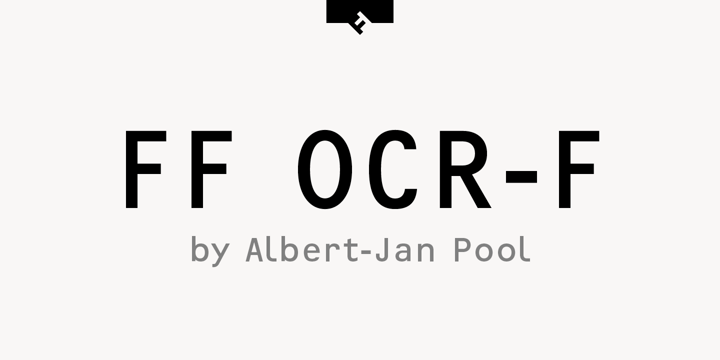 FF OCR-F Font Poster 1