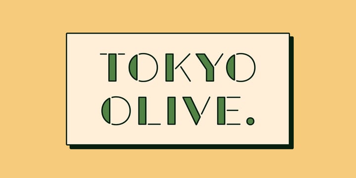 Tokyo Olive Font Poster 1